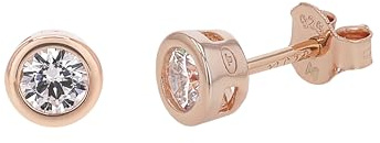 TOM TAILOR - Damen Ohrringe 925 Silber - mit Zirkonia Stein - Kreis Ohrstecker