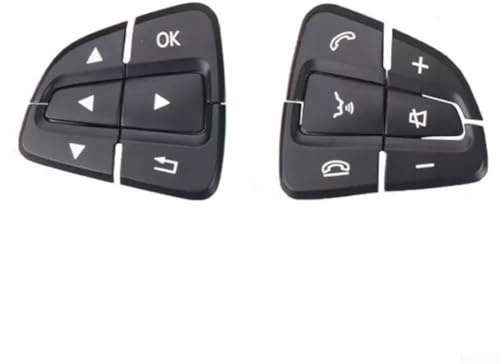 LatoYard Couvre-bouton de volant pour Mercedes-Benz Classe A (W176), Classe B (W246), Classe CLA (C117), GLA (X156), GLE (W166) 2012-2019, noir