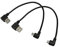 CERRXIAN 9inch Micro Câble USB Combo gauche et à angle droit Micro USB 5 broches mâle vers USB 2.0 Type A gauche Angle Homme Sync et câble de charge (1 paire)
