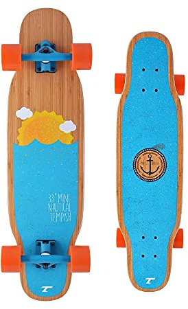 Tempish Mini Nautical Longboard Mixte Enfant, Bleu