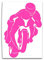 RACEFOXX Motorradfahrer Motorrad Motorradaufkleber Auto Aufkleber Autoaufkleber Sticker (pink)