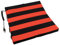 Bumfire Stadion Sitzkissen Beheizbar - Akku Heizkissen Kabellos mit USB Anschluss - Elektrisch Beheizbare Sitzauflage, Wärmekissen, Fussballsitzkissen, Outdoor Kissen - Schwarz/Rot - 35x35 cm