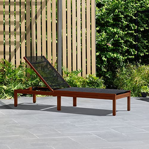 Amazonia Tumbona para Exteriores Patio y Piscina| Eucalipto Muebles de jardín cómodos y duraderos