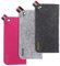EZESO 3 Pack Filz Brillen Sonnenbrillen Aufbewahrungskoffer Portable Pouch Soft Slip In Brillenetui Tasche (Dunkelgrau + Grau + Rot)