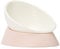 Bulldog Gamelle antidérapante pour Chien et Chat - en Caoutchouc Amovible - Stérile - Inclinable - Rose Clair - 2 Tasses (Chien de Taille S/M)