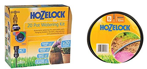HOZELOCK - Drip Watering Kit 20 Pot and Micro Irrigation Hose ø 4mm 10 m