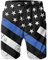 SARA NELL Herren Badehose Polizei Support Flag Thin Blue Line Surfen Strand Board Shorts Bademode - Weiß - X-Large