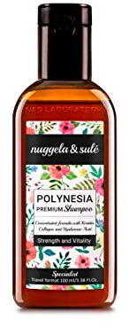 Nuggela & Sulé Polynesia-Keratin Shampoo. Mit Extrakt aus der roten Zwiebel und Keratin. Körper und Vitalität. Shampoo nach der Keratinbehandlung. Ohne Silikone, Salze oder Sulfate.1 x 100ml