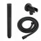 ENKI, EO018, Premium Round Pencil Hand Shower with Silicone Jets Kit Incl. Hose and Wall Bracket with Outlet, Matte Black
