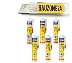 2 bis 12er Pack: Pufas pufamur Fugen und Flächen Leichtfüller L 10 (6 Stück)