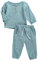 Geagodelia Babykleidung Set Baby Jungen Mädchen Kleidung Outfit T-Shirt Top + Hose Shorts Neugeborene Weiche Einfarbige Babyset T-47740 (Türkis - Langarm, 12-18 Monate)