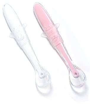 LuLiyLdJ Silikon Löffel für Säugling Entwöhnung BPA-frei Baby Fütterungs- und Entwöhnungslöffel mit Baby Löffel Set, Babynahrung Tasche, Baby Geschirr, Kleinkinder und Kinder