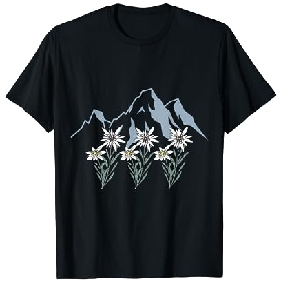 Berge Schweiz Alpen Edelweiß Korbblütler Alpenblume T-Shirt