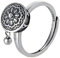 PangTuZiYin 2021 Heißer Mantra Buddhismus Om Mani Padme Hum Fingerringe Buchstaben Glück Religion Amulett Tibetisches Silber Rotieren Ring Für Frauen