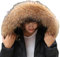 Adynice Schal Damen Fell Echtpelzkragen Damen Hut Kopfbedeckung Waschbär Pelzkragen Schal Hoodies Unisex60CM16CM