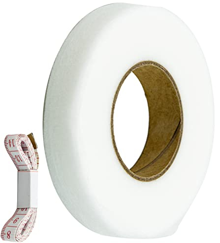 SZXMDKH Saumband 60m Länge und 20mm Breite – Bügelband zum Aufbügeln auf Textilien wie Hosen Gardinen Vorhänge – Hochwertiges Saumfließ (20mm, 60m)