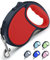 Retractable Dog Lead, ANCOOLE 5M/16FT Extendable Dog Lead 360°Tangle-Free Smooth&Durable Nylon Tape with Anti-Slip Handle, One-Handed Brake for Small Medium Dogs (Red)