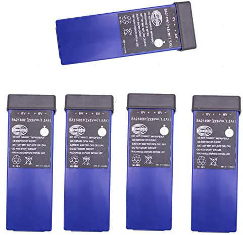 zoyfayl 5 Pack BA214061 for HBC Remote Control Rechargeable Li-Battery BA214061 6V 1.5Ah Battery (5 Pcs Battery)
