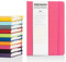Bullet Journal A5 Dotted Notebook with Faux Leather Hardback Cover and Premium 120gsm Thick Dot Grid Paper (128 Cream Pages, Cerise)