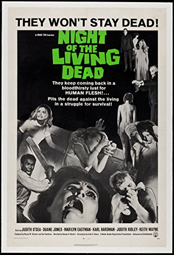 Night of the Living Dead 1968 Cult Vintage Horror Film Movie Poster Print (A1)
