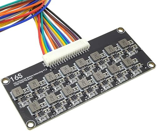 TECNOULAB 1 Stück 16S 1.2A Li-Ion Lifepo4 Lithium Akku Active Balancer Induktiver Equalizer BMS