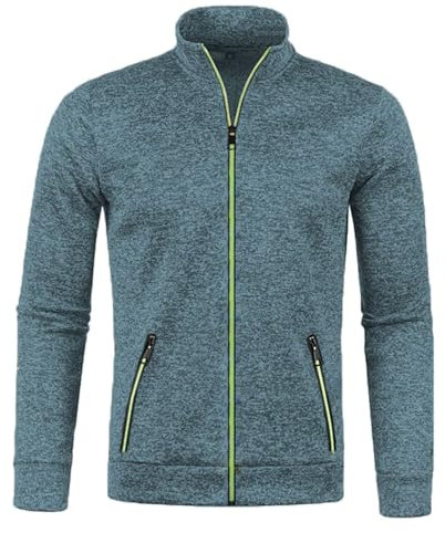 Generico Tuta Uomo Felpata Ad Felpa Garzata Leggera da Trekking Estiva Giacca Jeans Felpa con Zip Bambino 3 Anni Sottogiacca+Elegante Maglione Lana Scozzese
