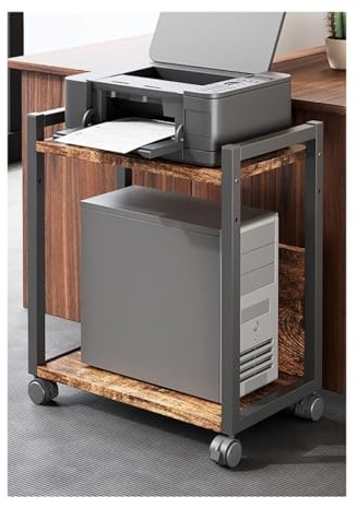 Druckerständer Druckerhalter Druckertisch 2-stöckiger Druckerständer Mit Rädern, Beweglicher Druckerwagen, Bodenstehendes Druckerregal Für Bürobedarf, Fax, Scanner Druckerregal Drucker Regal ( Color :