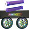 Fantic26 Stunt-Scooter Trick Roller Ersatzteile Bundle I ODI SLX Soft Griffe mit Barends I F26 Spy7 110mm Abec11 Rollen I Griptape Basic Rainbow Neochrome