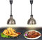 BOVDC Wärmelampe Küche, 25cm Lebensmittel Wärmelampe für Küche, Einstellbar Hängende Wärmelampen für Speisen Küche, Buffets und Hotels(A, 2 Stück)