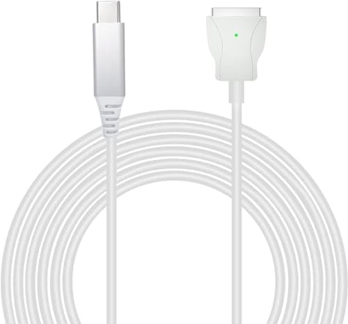 USB C Magnetisches Adater Typ C auf 2 T-Tip Ladekabel PD 85 W (kompatibel mit 45 W 60 W) Typ C auf Magsafe 2 (nach 2012 und vor 2021 Modellen)