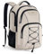 bagsmart Travel Laptop Backpack, 15.6 inch Laptop Backpack with USB Charging Port, Water Resistant College bookbag for Women Men, Casual Daily Backpack for Travel, Beige