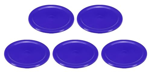 PATIKIL Air Hockey Pucks 2.5 Inch, 5Pcs Air Hockey Heavy Replacement Pucks for Game Tables Equipment Accessories, Dark Blue