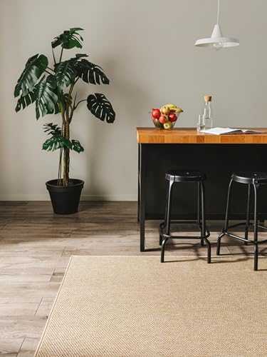 benuta Basic In- & Outdoor Teppich Wohnzimmer Iowa - Beige 160x230 cm - Boho Jute-Look - Wetterfest für Balkon, Terrasse - Schlafzimmer, Küchenteppich & Wohnzimmerteppich - Strapazierfähig & Robust