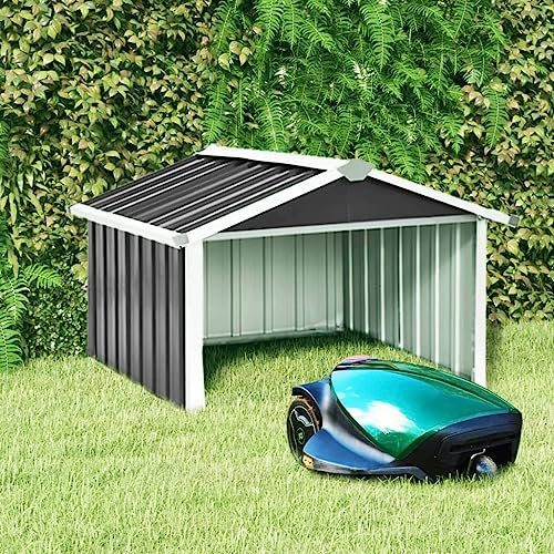 AJJHUUKI Home Items,Garden Robot Lawnmower Shed 92x97x63 cm Galvanised Steel Anthracite,suit furniture