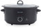 Salter Kuro 6.5L Slow Cooker – Electric Cooking Pot, 3 Heat Settings, Keep Warm Function, Dishwasher Safe Removable Ceramic Pot, Tempered Glass Lid, Cool-Touch Handles, 320W, Black, EK6250MBLK