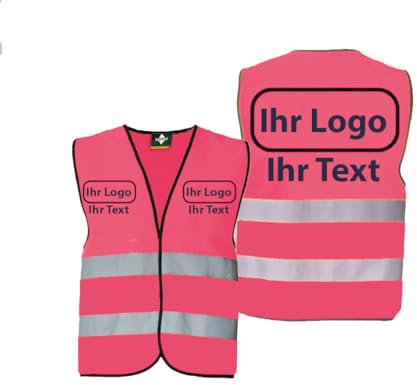 Social Netwear Warnweste/Sicherheitsweste in verschiedenen Farben - personalisiert | IHR Logo - IHR Text | farbig bedruckbar mit Text und/oder Logo | mit Reflex-Leuchtstreifen