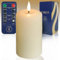 Ember Candles™ 12.5cm Signature Ivory LED Flickering Battery Candle – 100% Real Wax, Ultra-Realistic, Flameless, Hand-Poured Design, 6-Hour Timer for Safe Indoor Use (with Remote Control)