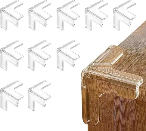 HoneyHolly Kantenschutz Baby, 10 Stück Weich, Eckenschutz Baby Kantenschutz Selbstklebend, Transparent Extra Starker Klebstoff, Eckenschutz für Schreibtisch, Kinderbett Esstisch