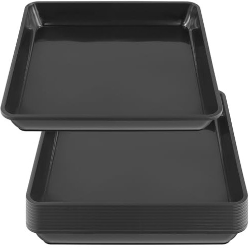 CHUENKUK 10 sottobicchieri da fiori rettangolari, 29 x 29 x 4,4 cm, quadrati, in plastica, per esterni e interni