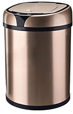 Smart Kitchen Trash Can, 12L Stainless Steel Automatic Bin with Motion Sensor, Rose Gold - Perfect for Home & Kitchen, Hands-Free Operation, Modern Design