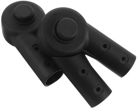 2 Stück Kinderwagensitzadapter mit Flexiblem Verbindungsstück Schwarz | Kunststoff, Einstellbares Gelenk mit Stoßdämpfung, Einfache Montage, Passend für Viele Babysitzmodelle