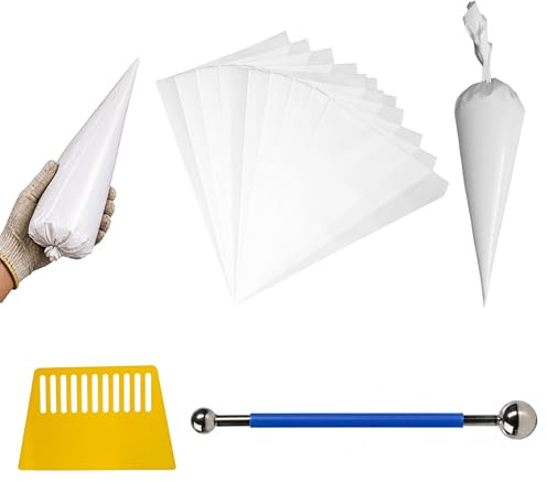 20 Sac De Mortier, Poche À Jointer Professionnels, Sacs En Ciment Résistants Aux Déchirures, Sacs de Remplissage de Joints Durables, Idéals Pour Carrelage, Briques Et Travaux de Construction