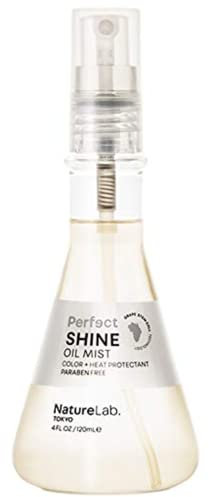 NatureLab Perfect Shine Oil Mist - Color + Hitzeschutz Haarölspray für glänzendes, glänzendes Haar - pflegende Traubenstammzellen, Perle, Platinfaser + Hyaluronsäure - sulfatfrei (120 ml)
