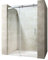 Durovin Bathrooms Frameless 1250 Shower Door for Sliding Shower Enclosure - 8mm Thick Transparent Safety Glass - Side Aluminium Bracket Mount
