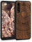 kwmobile Hülle kompatibel mit Huawei P20 Pro Hülle - Holz Case - Handy Cover - TPU Handyhülle in Dunkelbraun Indische Sonne
