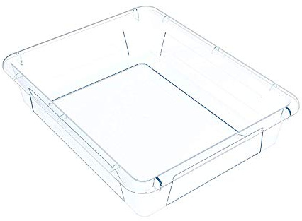 Storex Ablagefach mit Deckel Flach, Tablett farblos