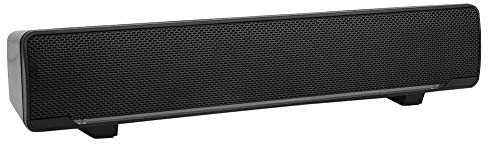 USB Soundbar PC Lautsprecher, Wired Stereo Soundbar Musik-Player Bass Surround Soundbox 3,5 mm Eingang für Desktop/Laptop/TV/Smartphone/Tablet / MP3 / MP4(Schwarz)