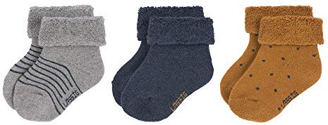 LÄSSIG Kinder Frottee Socken 3er Set/ Blue Größe 19-22