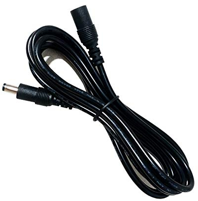 AsanWise 2m/6.6ft DC Plug Extension Cable, 2.5mm x 5.5mm DC Power Male to Female Extension Cord, for Power Adapter, 12V CCTV Wireless IP Camera, Black
