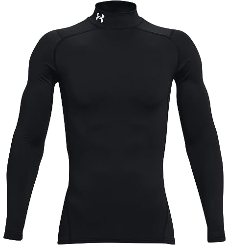 Under Armour Men's UA CG Armour Comp Mock, Men's Base Layer with a Polo Neck, Thermal Long Sleeve Top for Winter Running and Skiing with Anti-Odour Technology